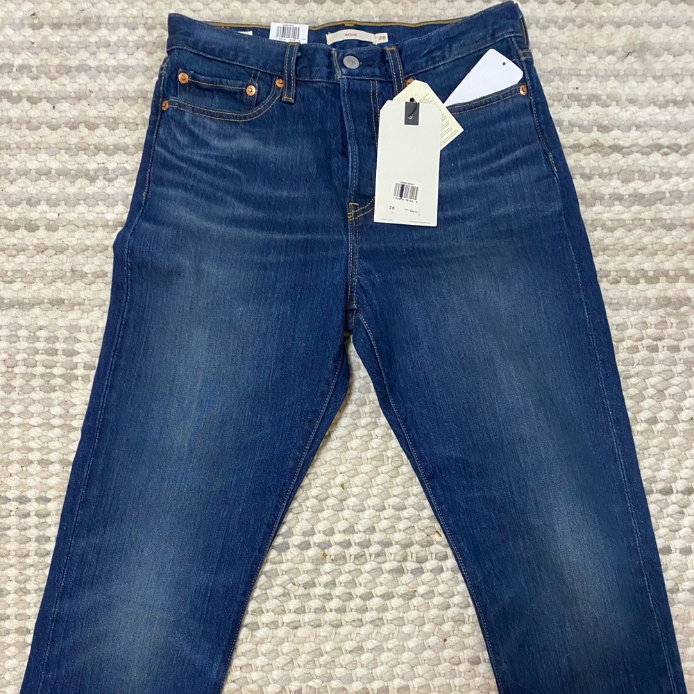 levi’s wedgie dark wash jeans